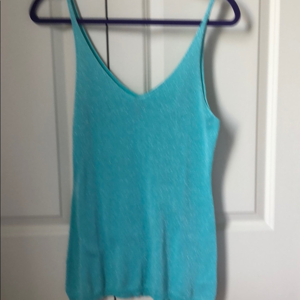 Blue sparkly tank top size M